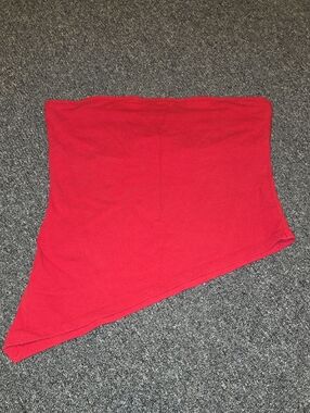 Red Asymmetric Tube Top